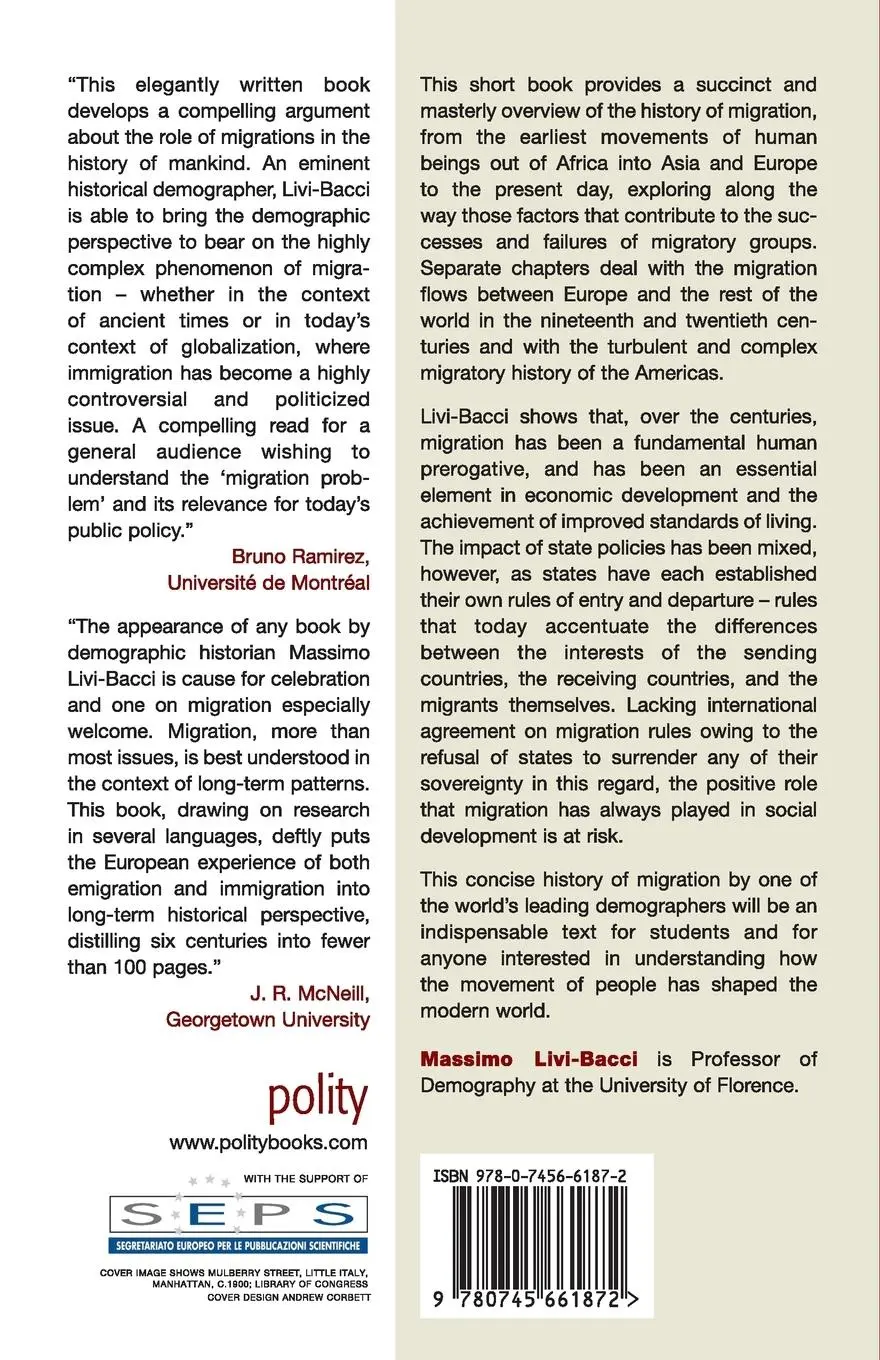 Rückseite: 9780745661872 | Short History of Migration | Massimo Livi-Bacci | Taschenbuch | 160 S.