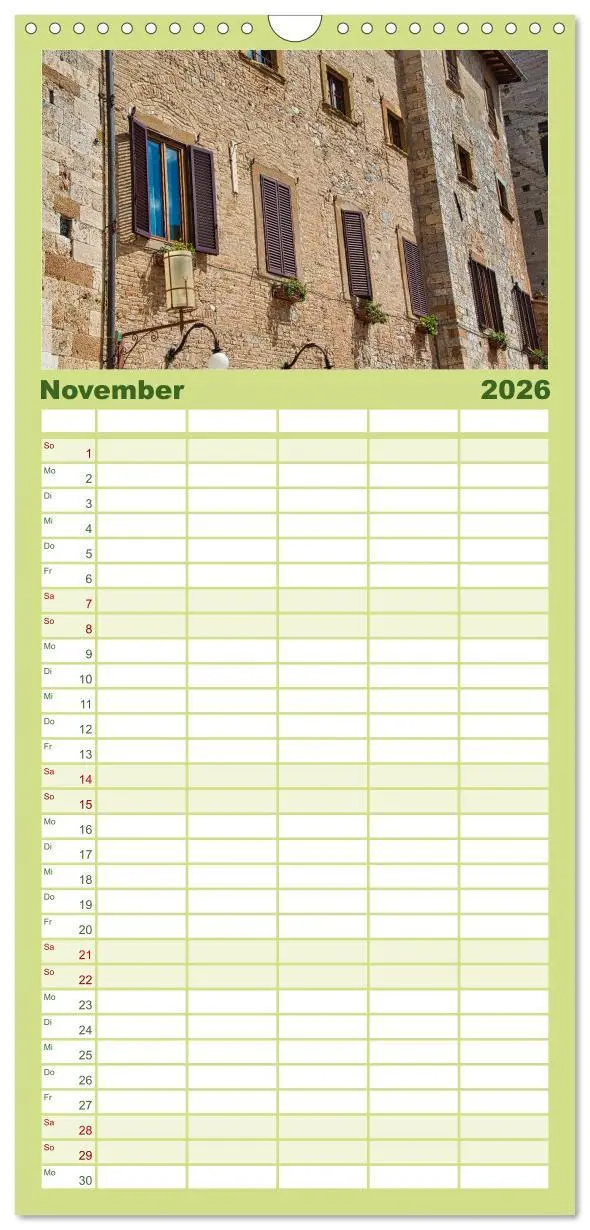 Bild: 9783516501872 | Familienplaner 2026 - Impressionen aus San Gimignano mit 5 Spalten...