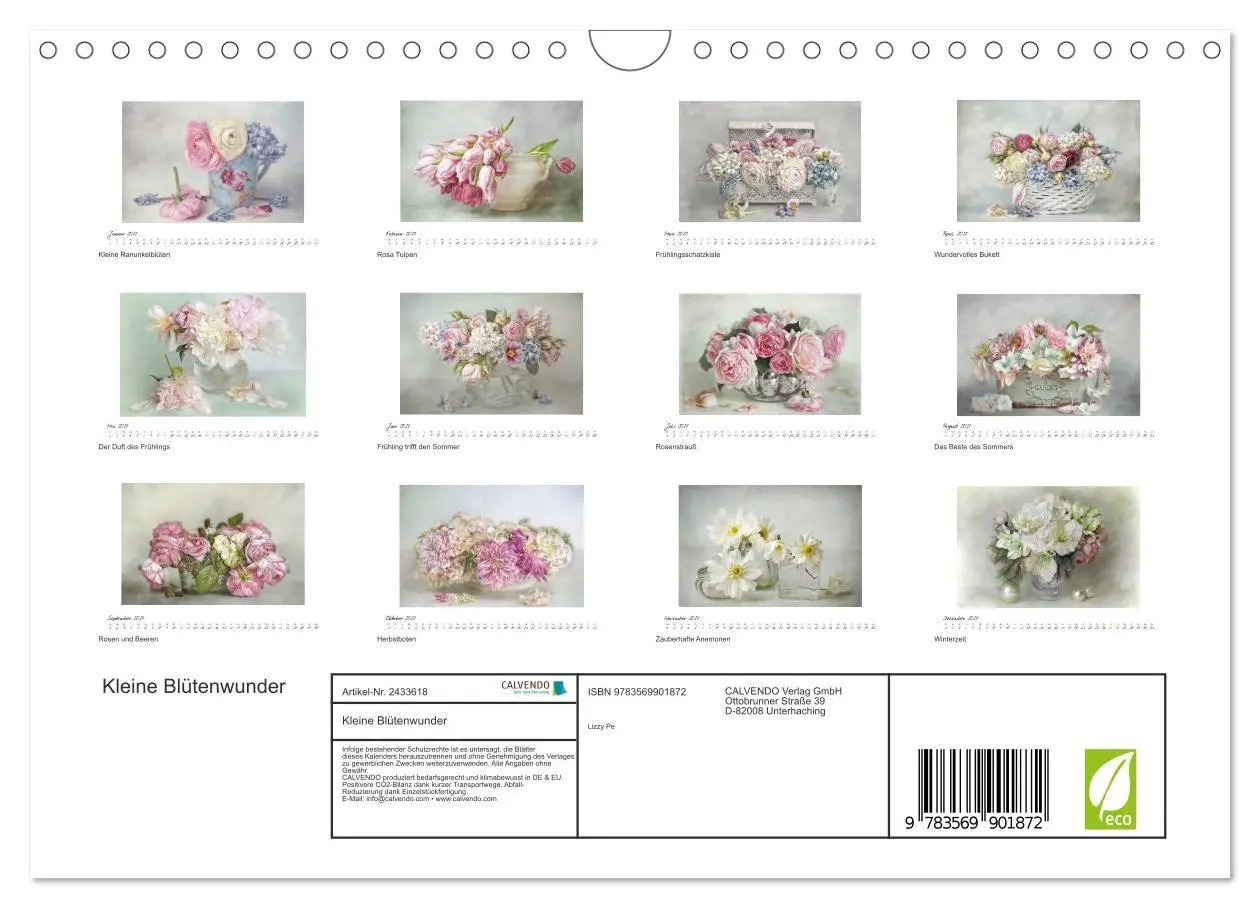 Bild: 9783569901872 | Kleine Blütenwunder (Wandkalender 2027 DIN A4 quer), CALVENDO...
