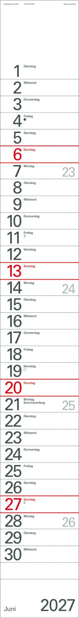 Bild: 9783819301872 | Streifenplaner Blau 2027 | Verlag Korsch | Kalender | 12 S. | Deutsch