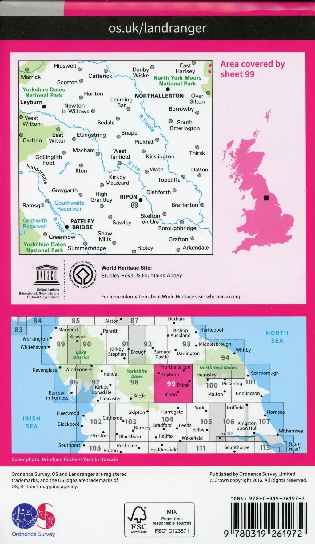 Bild: 9780319261972 | Northallerton &amp; Ripon, Pateley Bridge &amp; Leyburn | Ordnance Survey