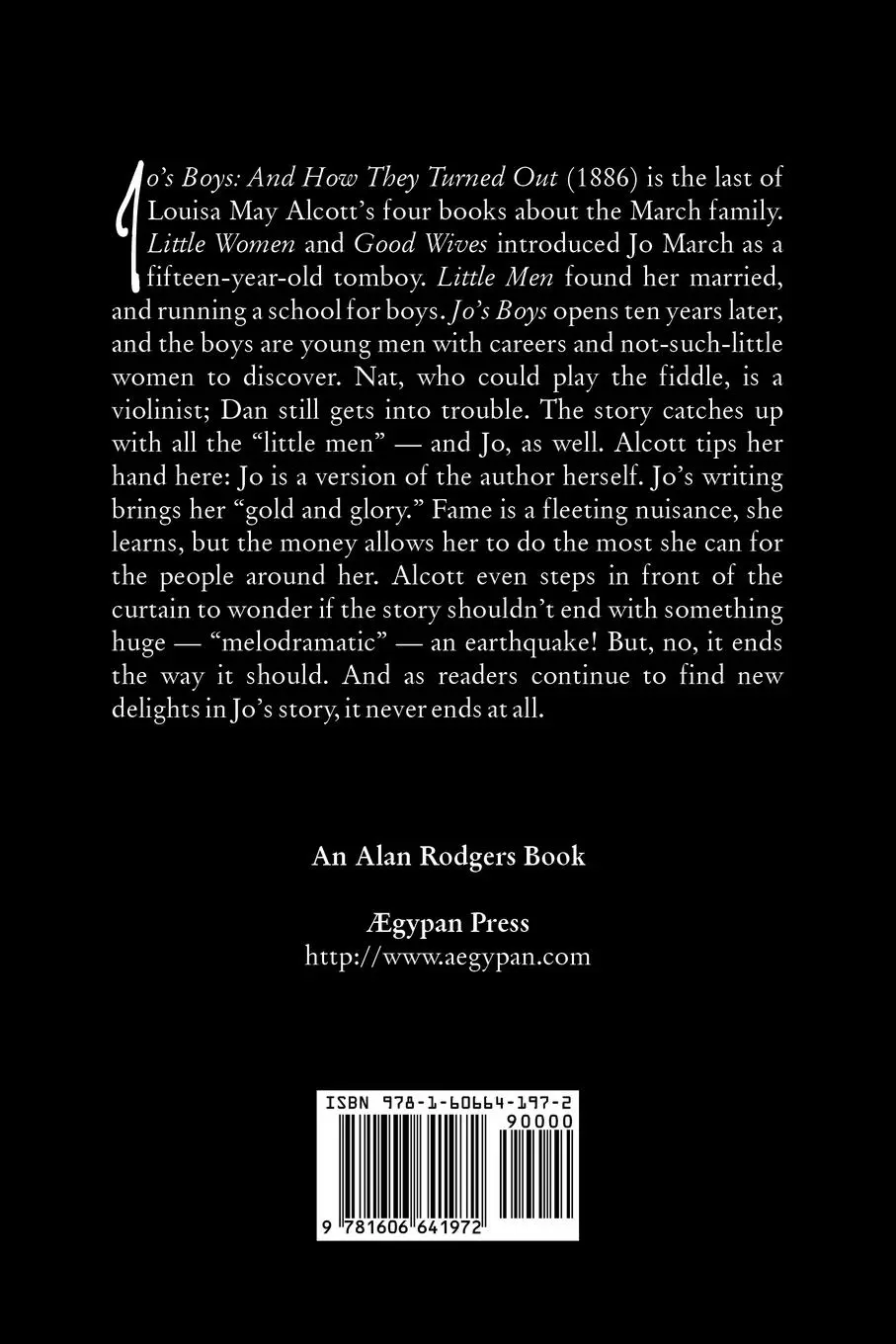 Rückseite: 9781606641972 | Jo's Boys by Louisa May Alcott, Fiction, Family, Classics | Alcott
