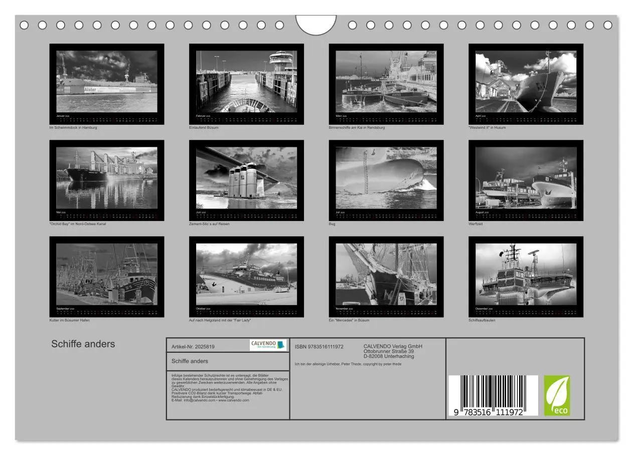 Bild: 9783516111972 | Schiffe anders (Wandkalender 2026 DIN A4 quer), CALVENDO...