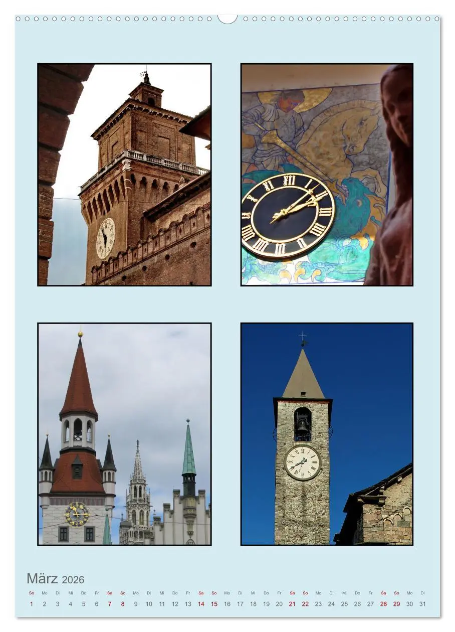 Bild: 9783516351972 | Uhr-Zeiten (Wandkalender 2026 DIN A2 hoch), CALVENDO Monatskalender