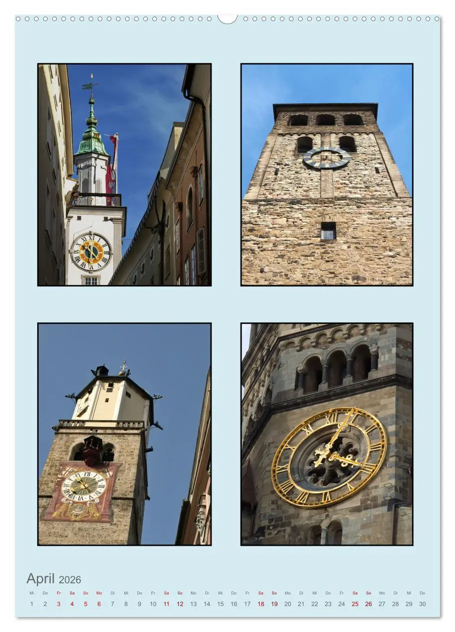 Bild: 9783516351972 | Uhr-Zeiten (Wandkalender 2026 DIN A2 hoch), CALVENDO Monatskalender