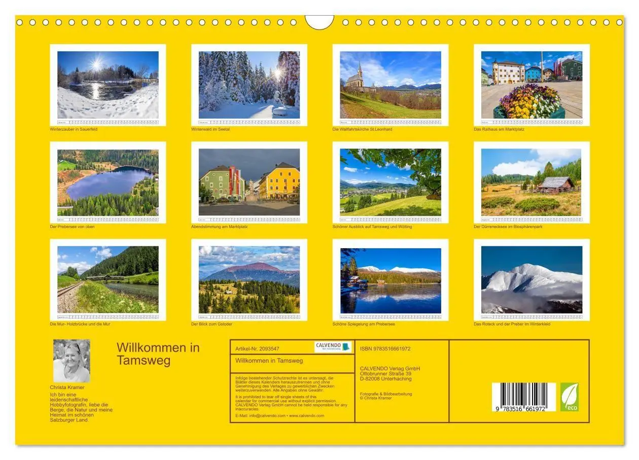 Bild: 9783516661972 | Willkommen in Tamsweg (Wandkalender 2026 DIN A3 quer), CALVENDO...