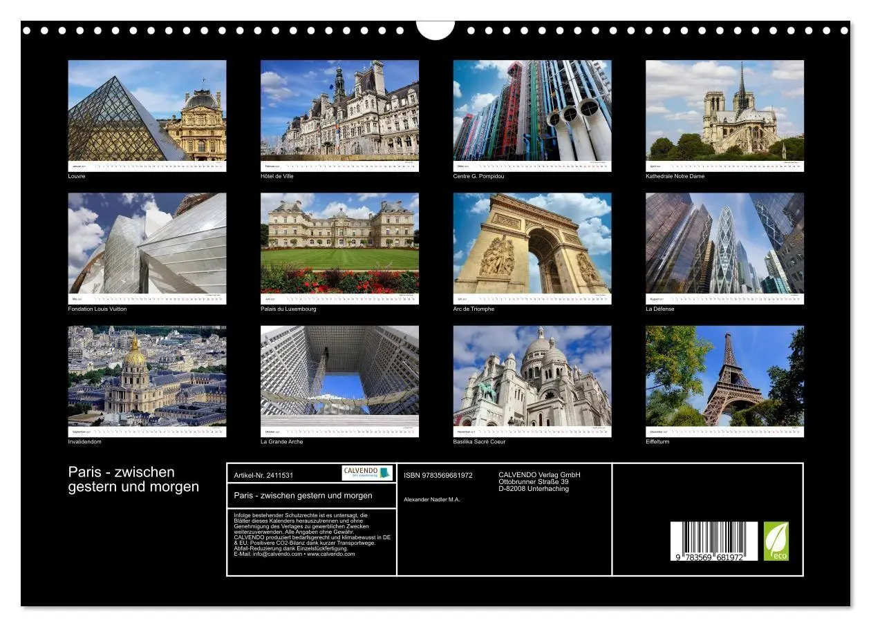 Bild: 9783569681972 | Paris - zwischen gestern und morgen (Wandkalender 2027 DIN A3...