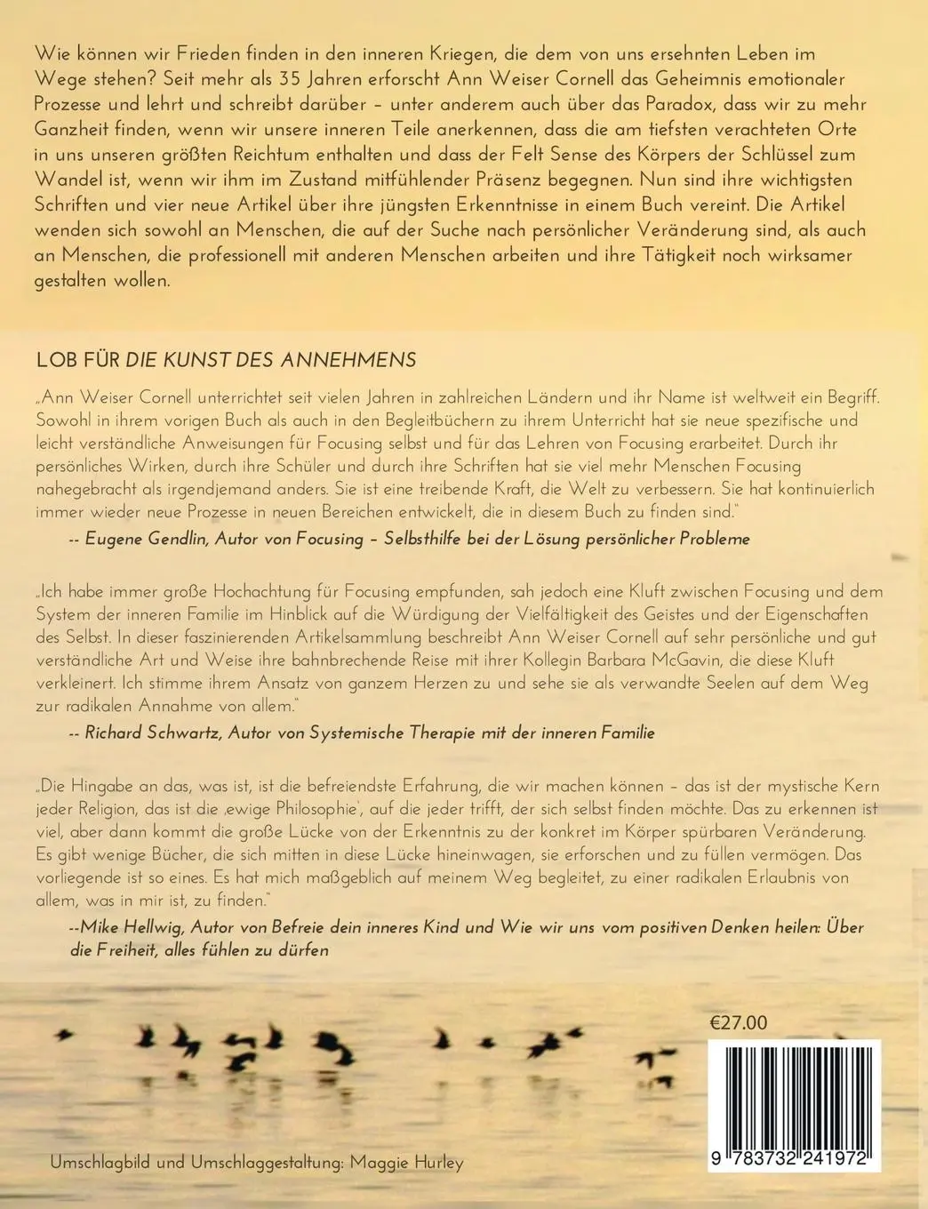 Rückseite: 9783732241972 | Die Kunst des Annehmens | Leben und Arbeiten mit Focusing | Cornell