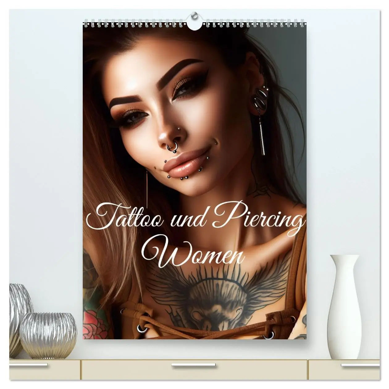 Cover: 9783516242072 | Tattoo und Piercing Women (hochwertiger Premium Wandkalender 2026...