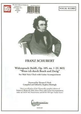 Cover: 9790204752072 | Widespruch (Seidl) Op 105/1 D 865 | For Male Voice Choir With Guitar