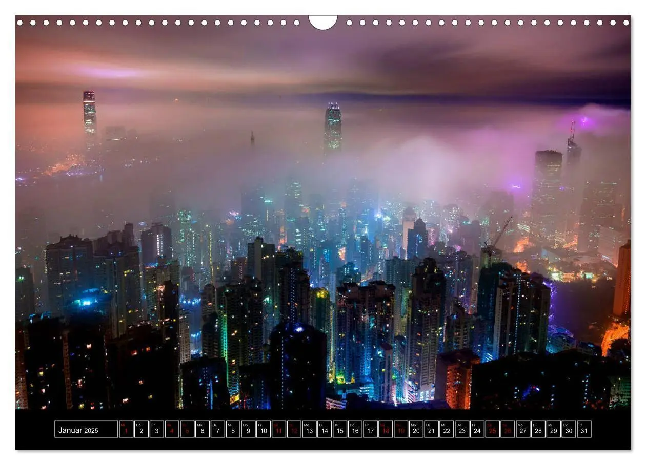 Bild: 9783435292172 | Metropolen - Asiens schönste Städte bei Nacht (Wandkalender 2025...