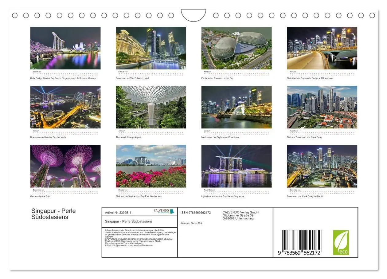 Bild: 9783569562172 | Singapur - Perle Südostasiens (Wandkalender 2027 DIN A4 quer),...