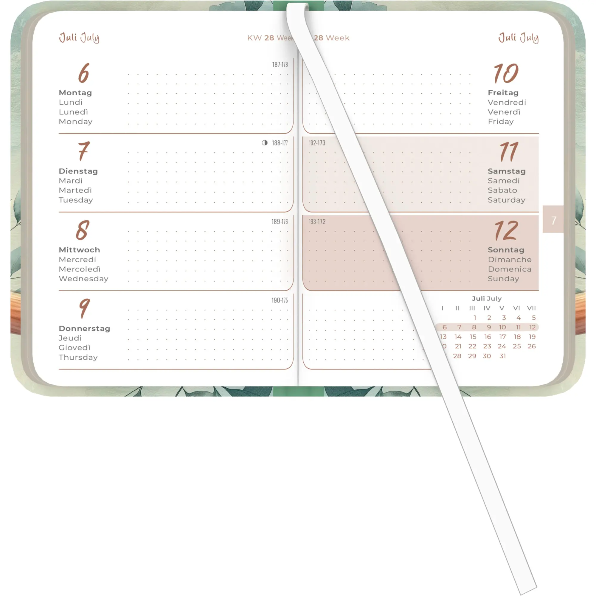 Bild: 4069095002272 | Lady Journal Mini Koala 2026 - Taschen-Kalender 8x11,5 cm - Muster...