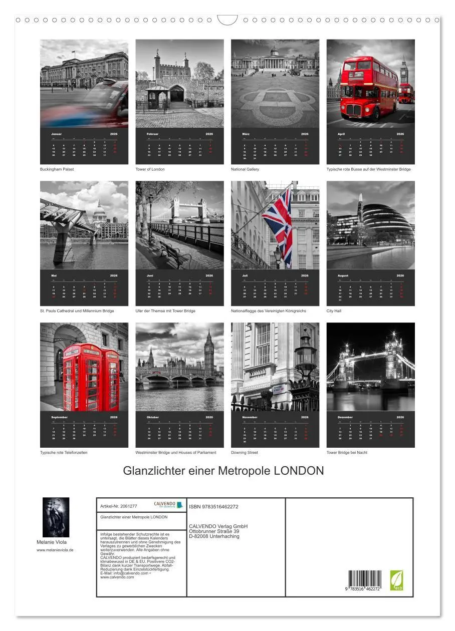 Bild: 9783516462272 | Glanzlichter einer Metropole LONDON (Wandkalender 2026 DIN A2...