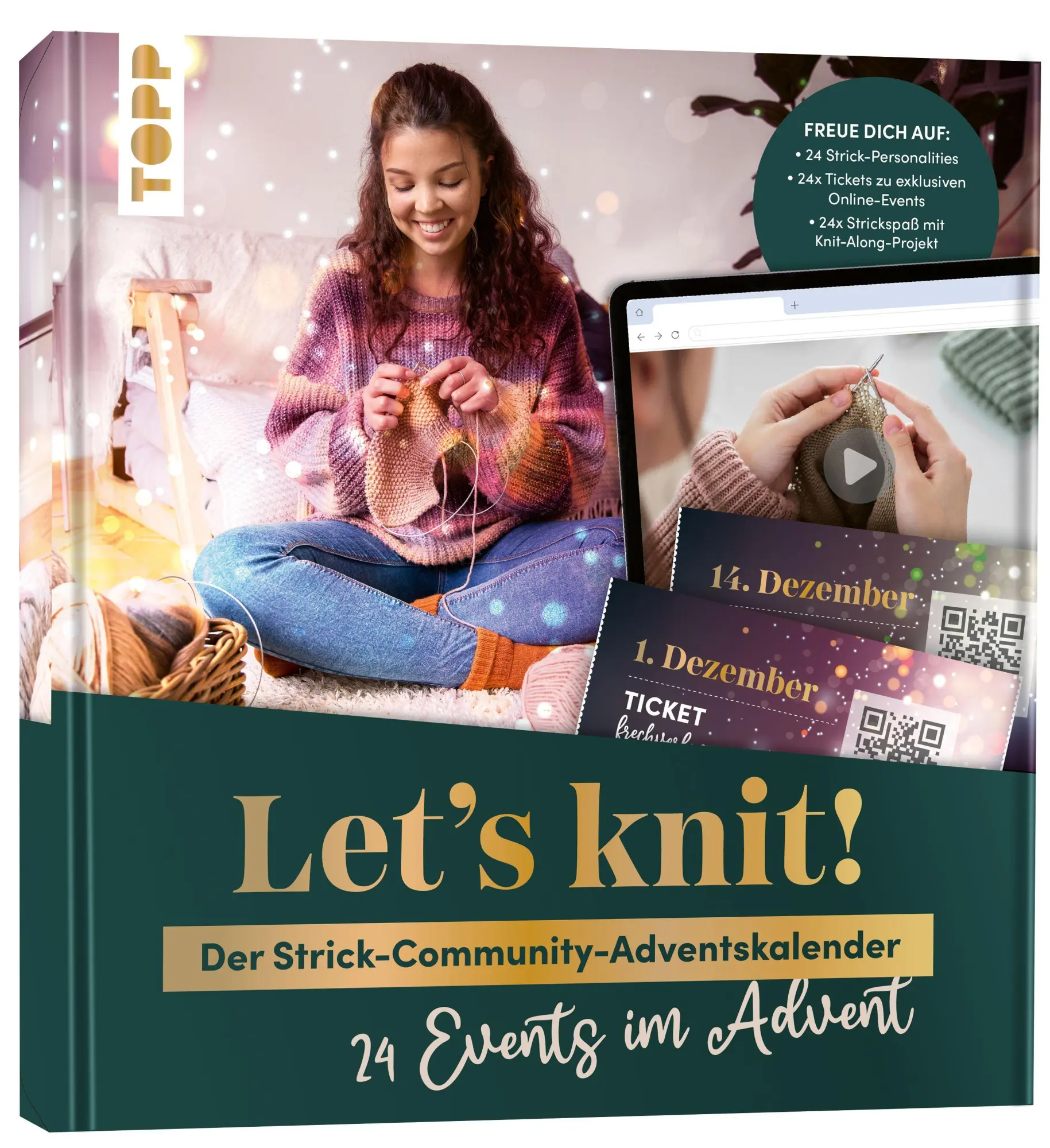 Cover: 9783735872272 | Let's knit! 24 Events im Advent | Der Strick-Community-Adventskalender