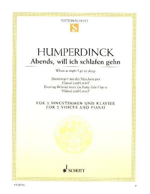 Cover: 9790001092272 | Abends, will ich schlafen gehn | Engelbert Humperdinck | Buch | 4 S.