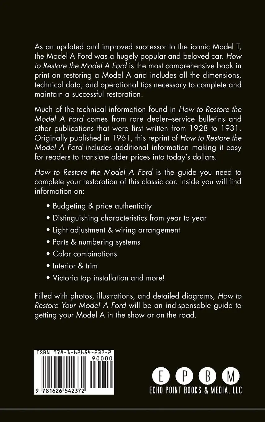 Rückseite: 9781626542372 | How to Restore the Model A Ford | Leslie R. Henry | Buch | Englisch