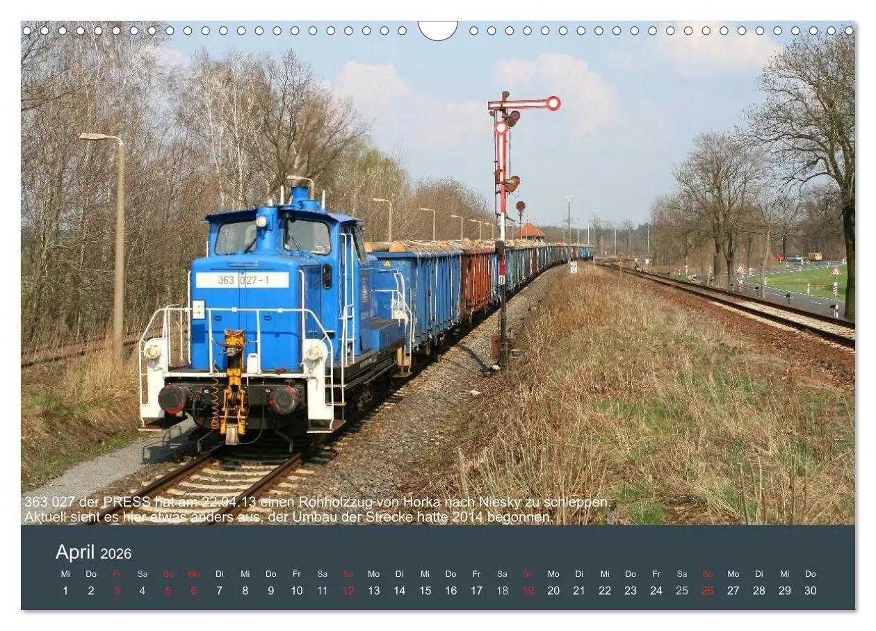 Bild: 9783516072372 | Mit Diesellokomotiven quer durch die Lausitz - 2026 (Wandkalender...