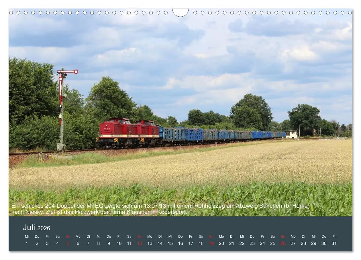 Bild: 9783516072372 | Mit Diesellokomotiven quer durch die Lausitz - 2026 (Wandkalender...