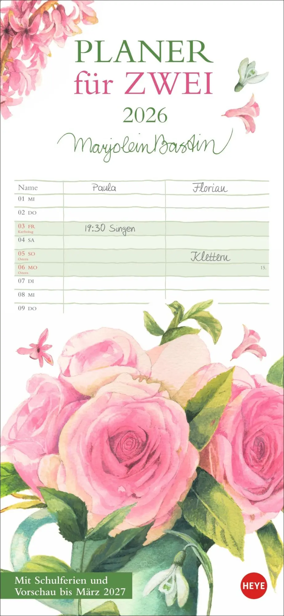 Cover: 9783756412372 | Marjolein Bastin: Planer für zwei 2026 | Marjolein Bastin | Kalender
