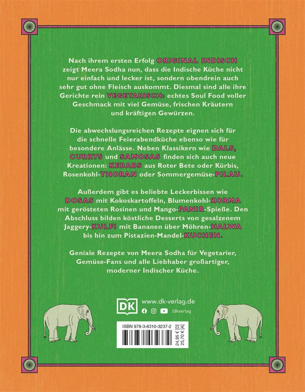 Rückseite: 9783831032372 | Indisch vegetarisch | 130 schnelle &amp; einfache Rezepte für jeden Tag