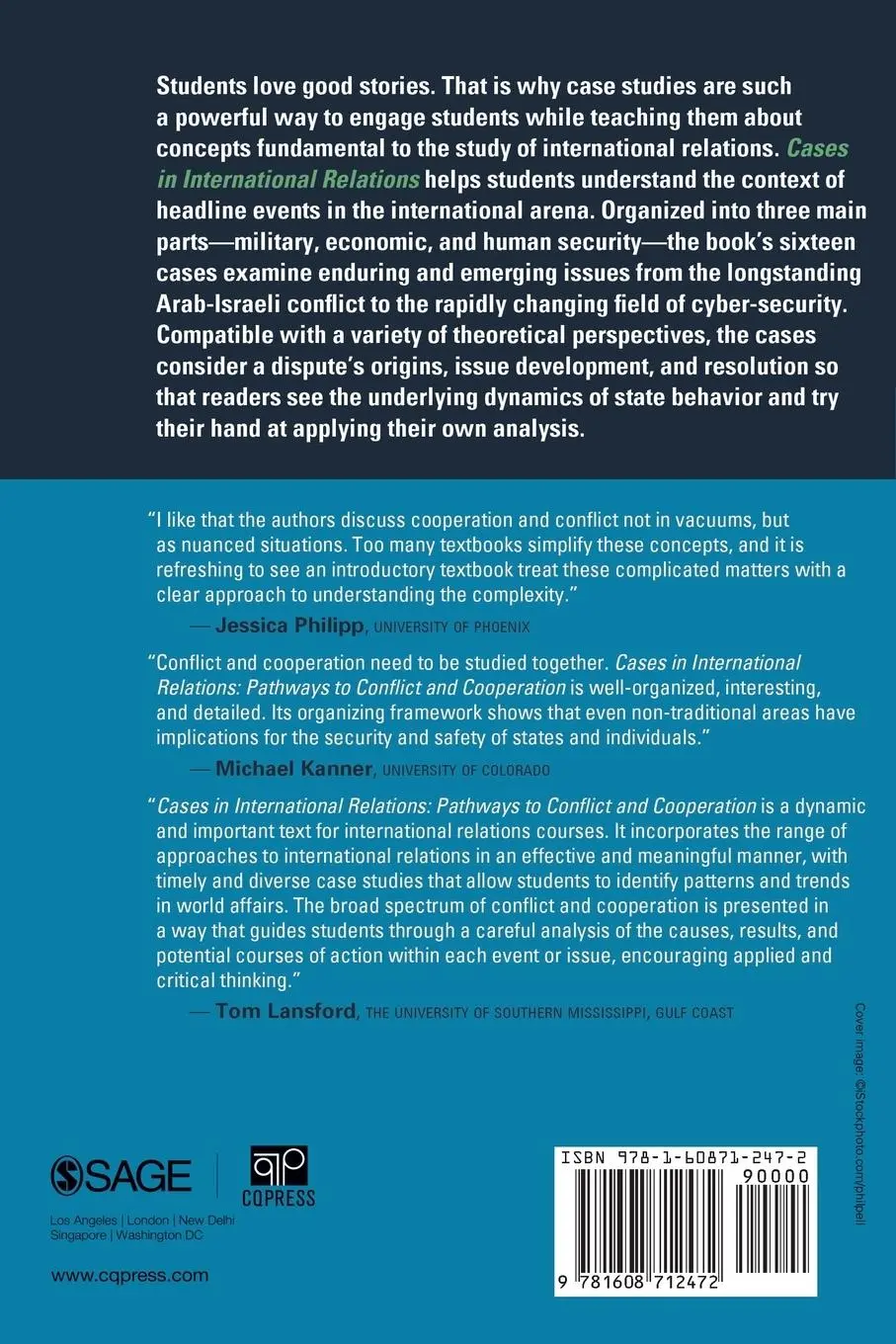 Rückseite: 9781608712472 | Cases in International Relations | Glenn Hastedt (u. a.) | Taschenbuch