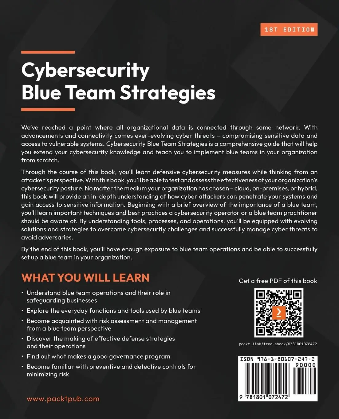 Rückseite: 9781801072472 | Cybersecurity Blue Team Strategies | Kunal Sehgal (u. a.) | Buch
