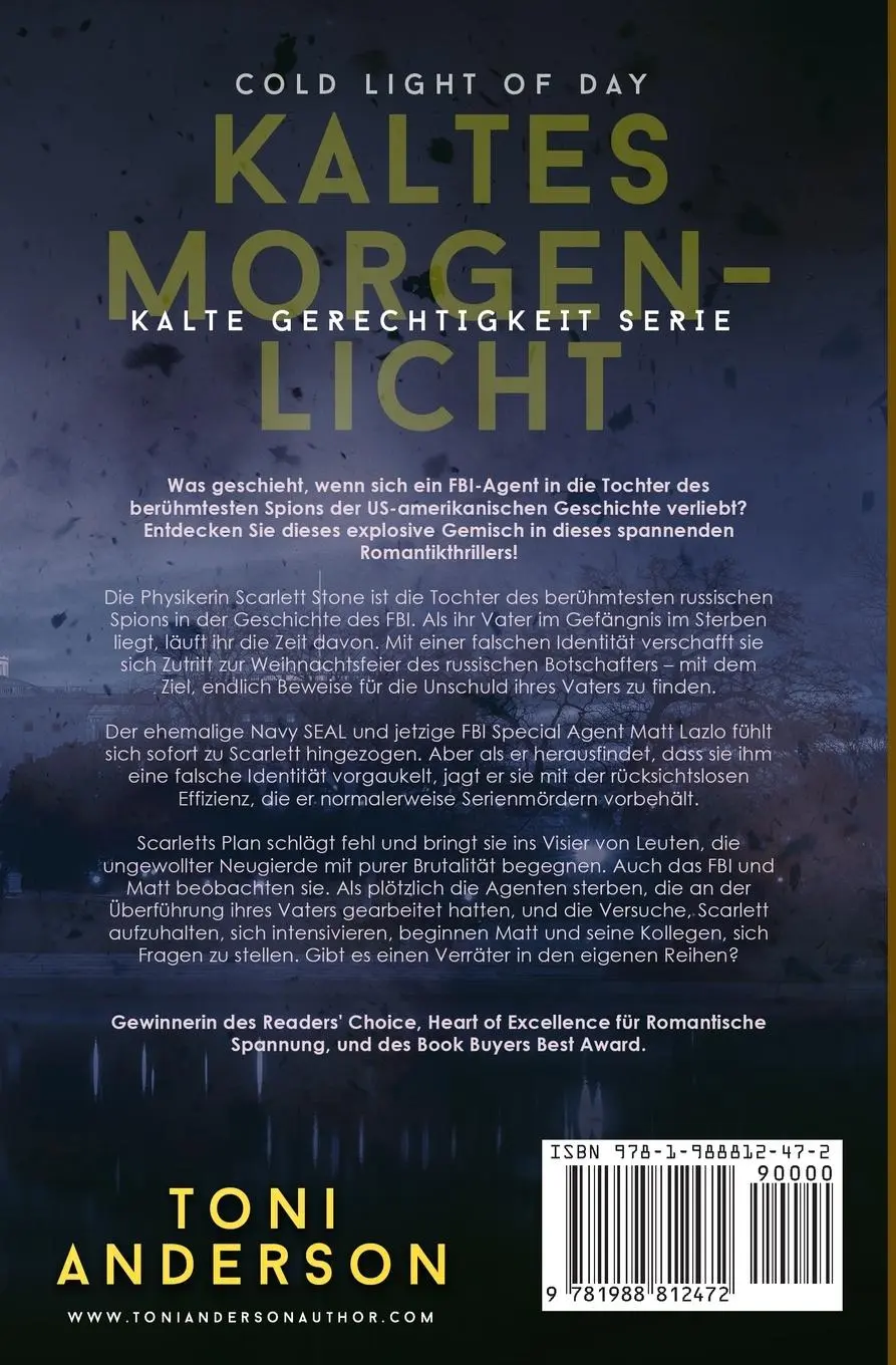 Rückseite: 9781988812472 | Kaltes Morgenlicht - Cold Light of Day | Toni Anderson | Taschenbuch