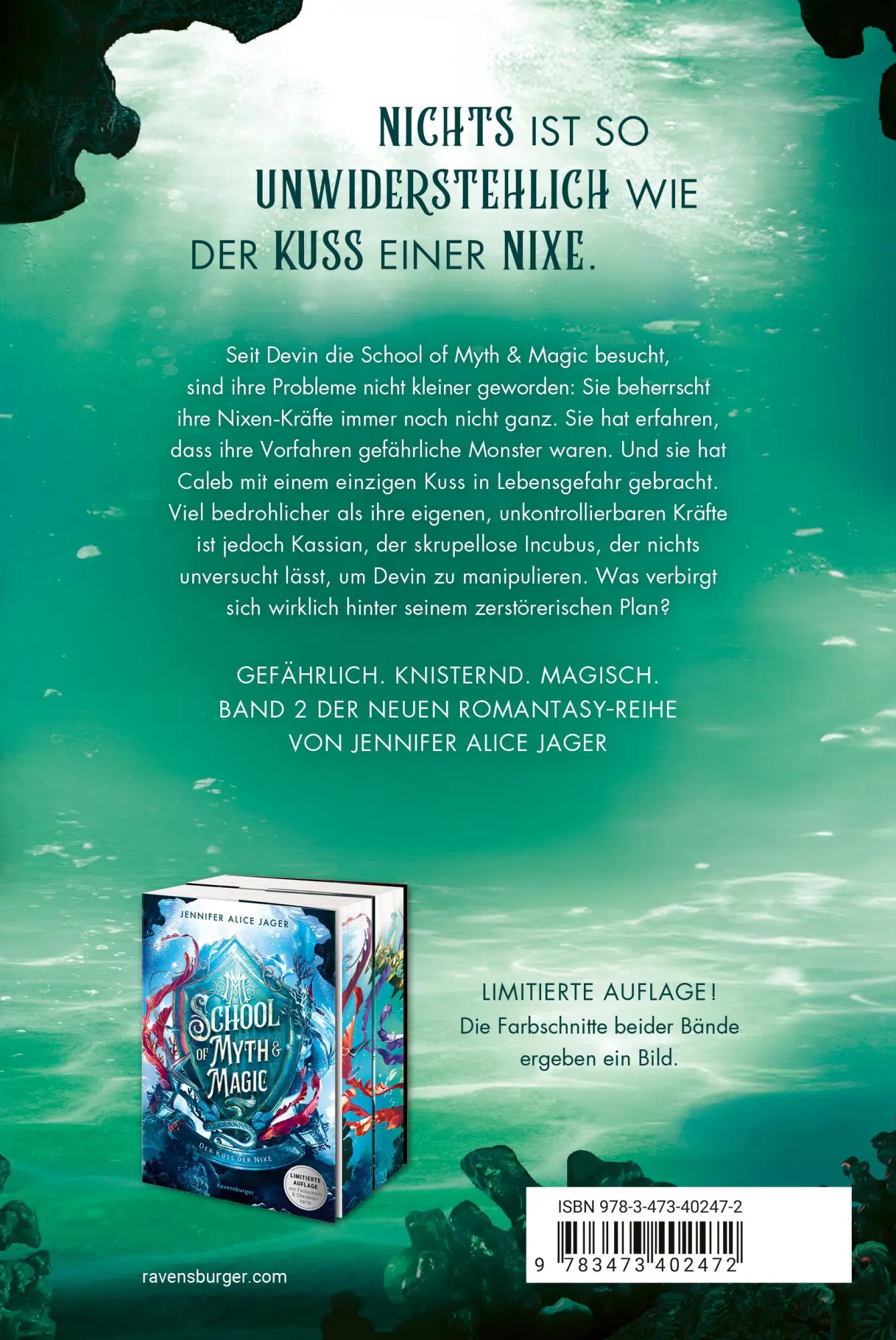 Rückseite: 9783473402472 | School of Myth &amp; Magic, Band 2 - Der Fluch der Meere | Jager | Buch