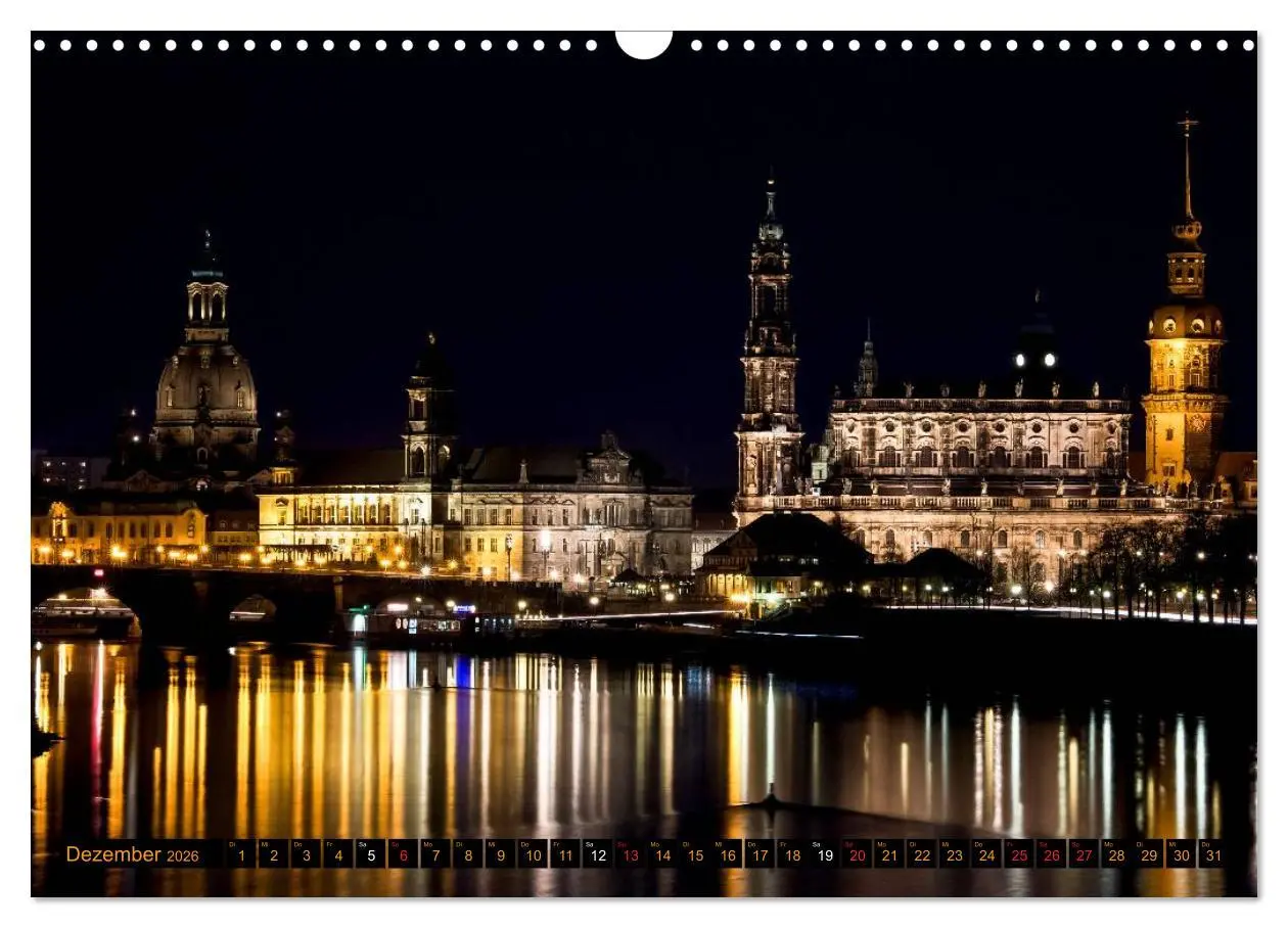Bild: 9783516132472 | Eine Nacht in Dresden (Wandkalender 2026 DIN A3 quer), CALVENDO...