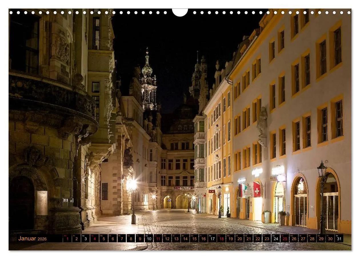 Bild: 9783516132472 | Eine Nacht in Dresden (Wandkalender 2026 DIN A3 quer), CALVENDO...