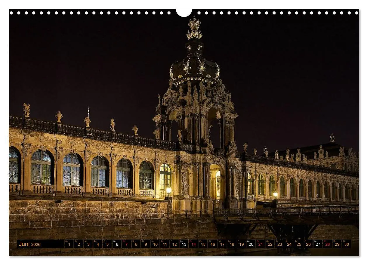 Bild: 9783516132472 | Eine Nacht in Dresden (Wandkalender 2026 DIN A3 quer), CALVENDO...