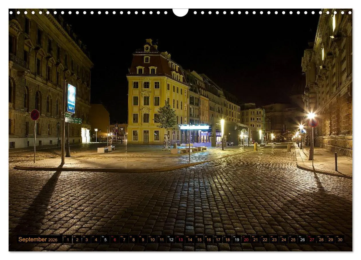 Bild: 9783516132472 | Eine Nacht in Dresden (Wandkalender 2026 DIN A3 quer), CALVENDO...
