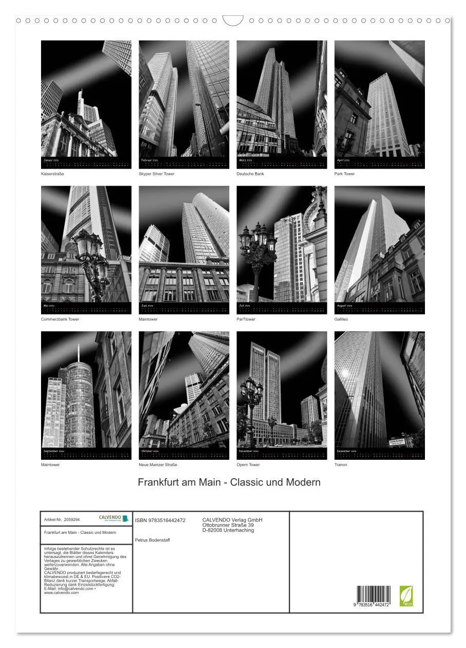 Bild: 9783516442472 | Frankfurt am Main - Classic und Modern (Wandkalender 2026 DIN A2...