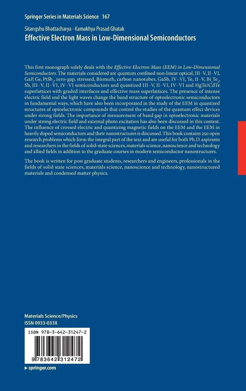 Rückseite: 9783642312472 | Effective Electron Mass in Low-Dimensional Semiconductors | Buch