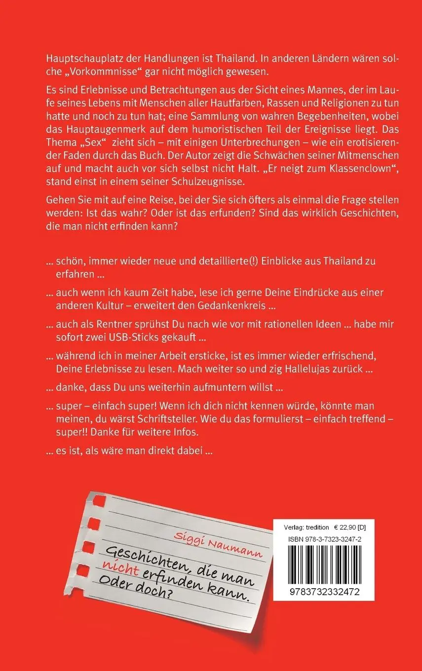 Rückseite: 9783732332472 | Geschichten, die man nicht erfinden kann. | Oder doch? | Siggi Naumann