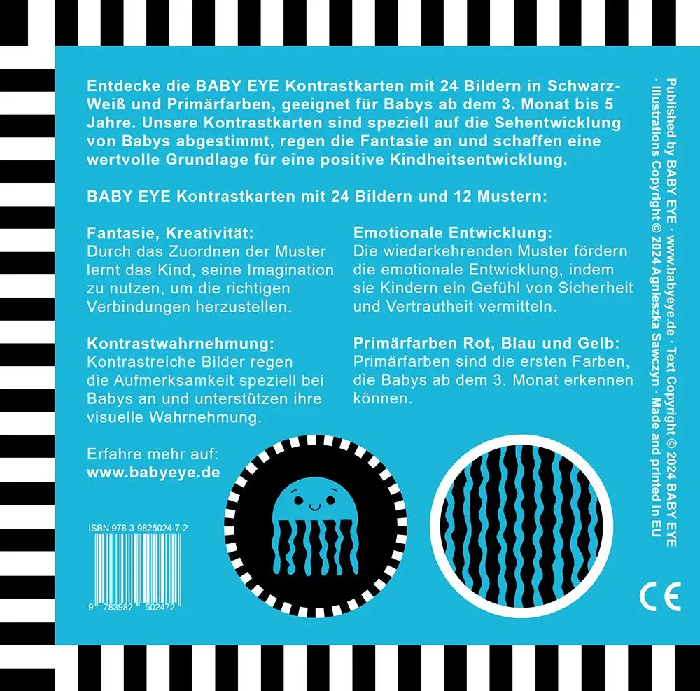 Rückseite: 9783982502472 | BABY EYE Kontrastkarten für Babys und Kinder: Band 3 - Fantasie ·...