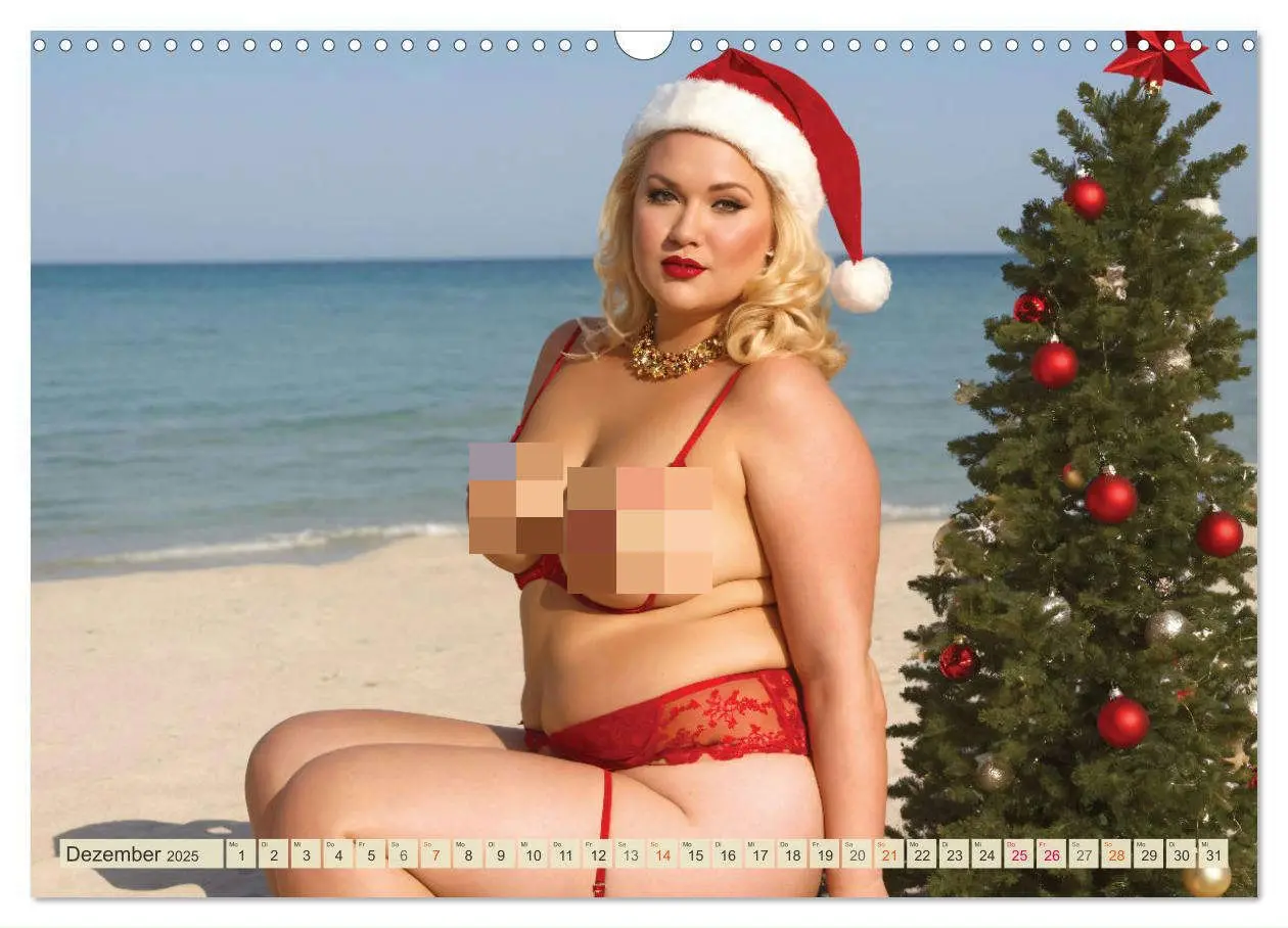 Bild: 9783383782572 | XXL Beach Girls Kalender - Kurvige Frauen am Strand (Wandkalender...