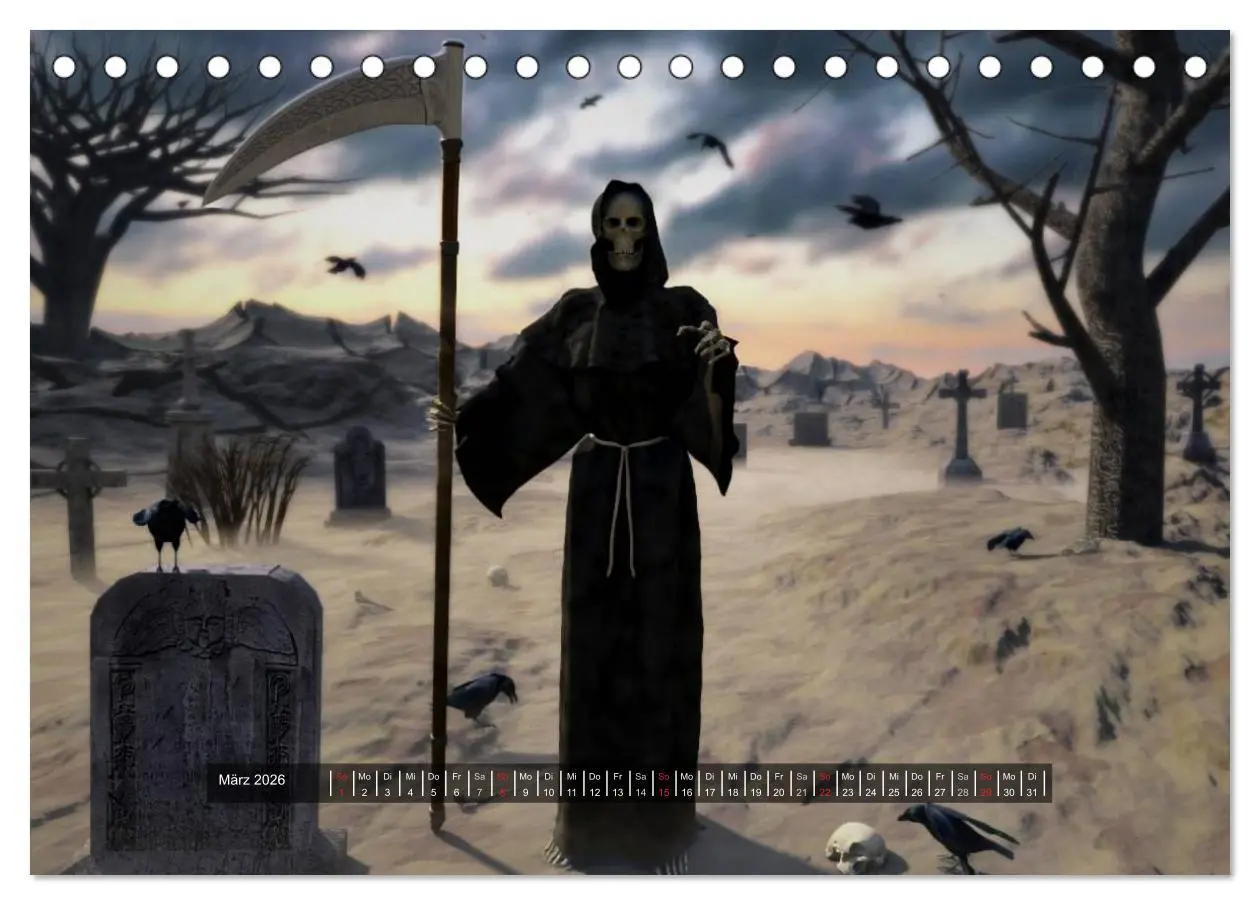 Bild: 9783516122572 | Welten der Nacht - Gothic und Dark Art (Tischkalender 2026 DIN A5...