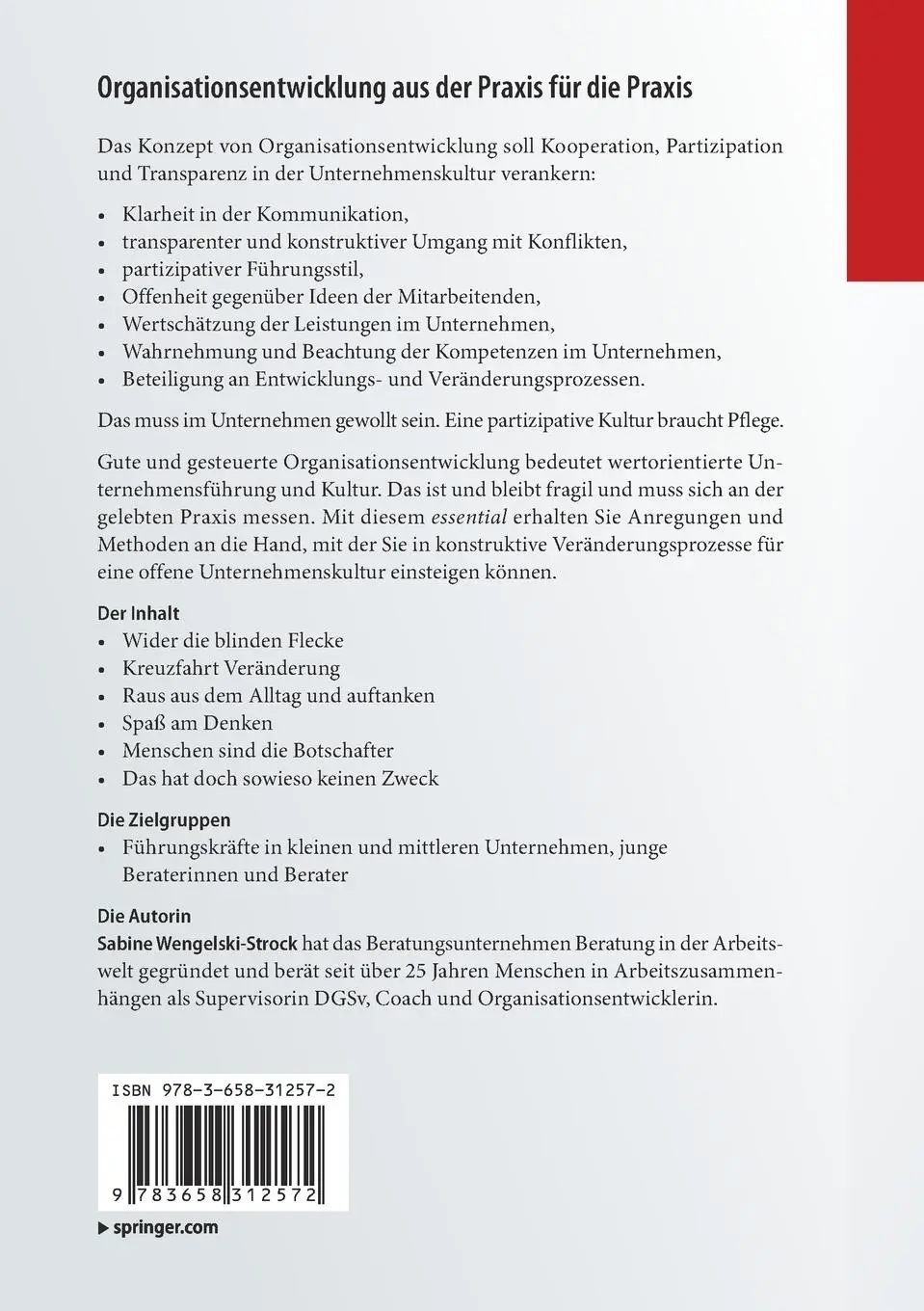 Rückseite: 9783658312572 | Organisationsentwicklung aus der Praxis für die Praxis | Taschenbuch