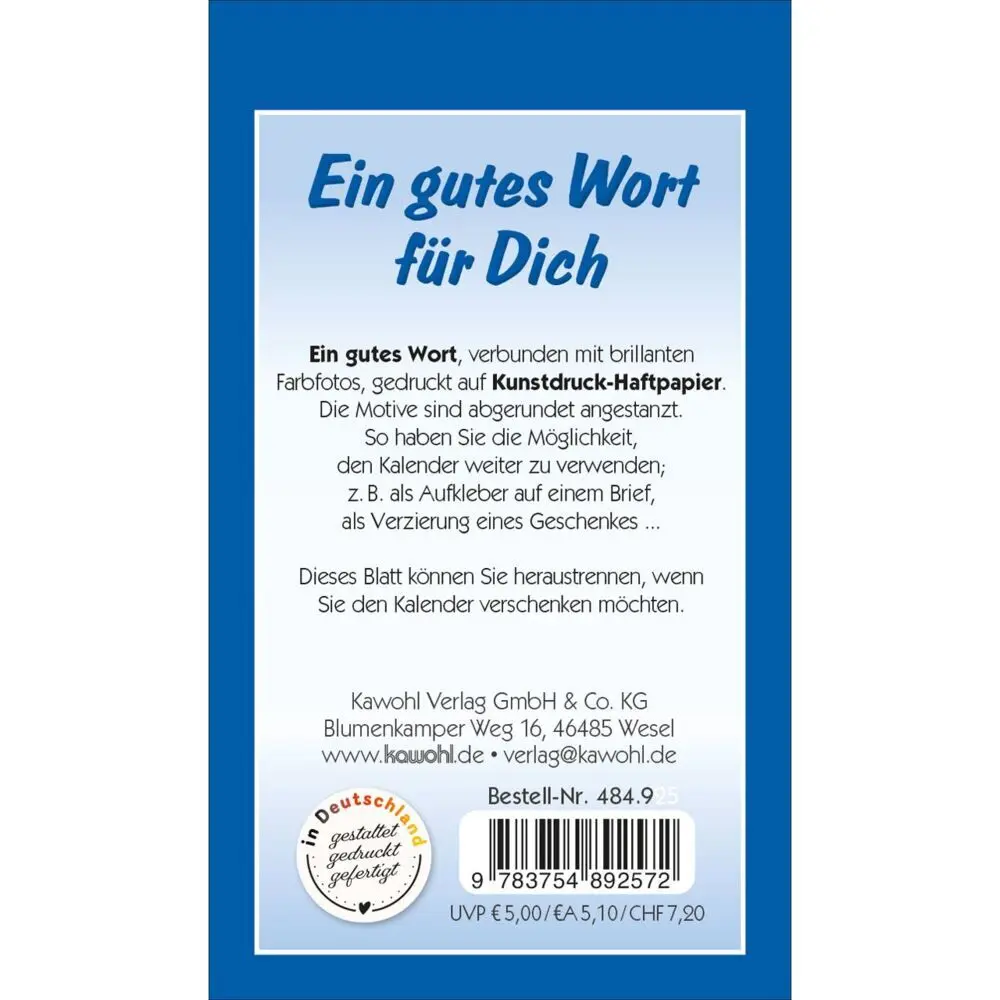 Bild: 9783754892572 | Ein gutes Wort für Dich 2027 | Aufkleber-Kalender | Kalender | 14 S.