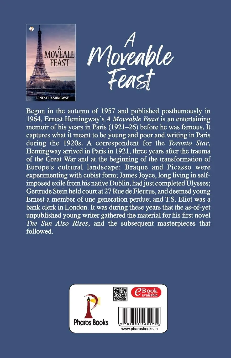 Rückseite: 9789355462572 | A Moveable Feast | Ernest Hemingway | Taschenbuch | Englisch | 2023