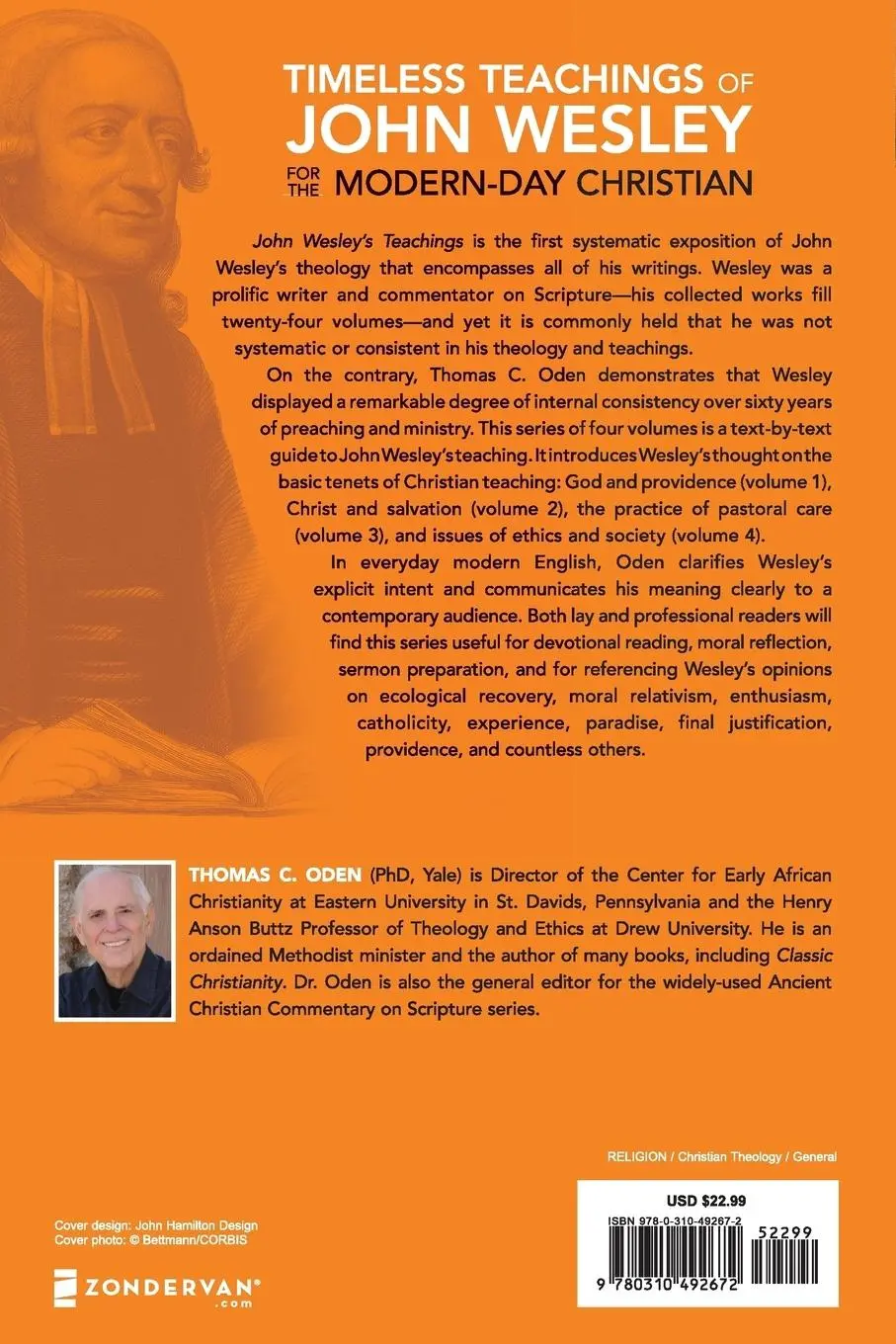 Rückseite: 9780310492672 | John Wesley's Teachings, Volume 2 | Christ and Salvation | Oden | Buch