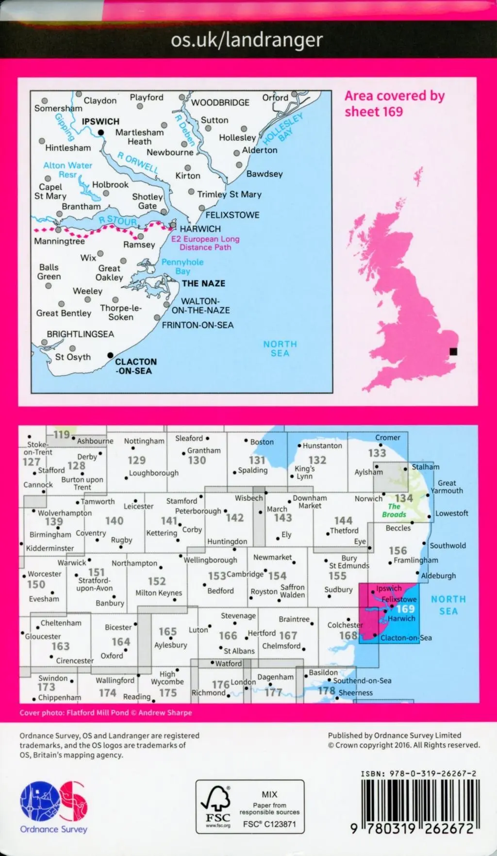 Bild: 9780319262672 | Ipswich, the Naze &amp; Clacton-on-Sea | Ordnance Survey | (Land-)Karte