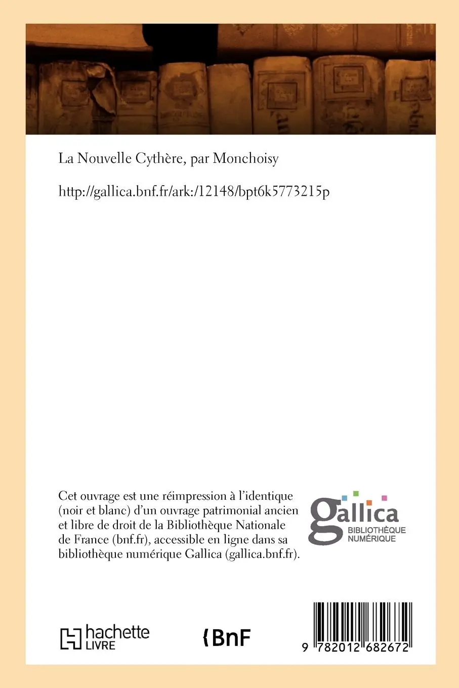 Rückseite: 9782012682672 | La Nouvelle Cythère, (Éd.1888) | Monchoisy | Taschenbuch | Litterature