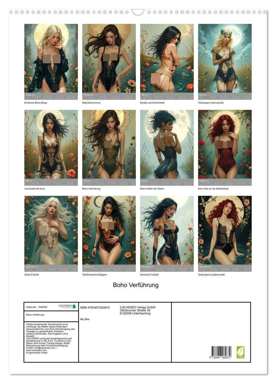 Bild: 9783457262672 | Boho Verführung (Wandkalender 2026 DIN A2 hoch), CALVENDO...