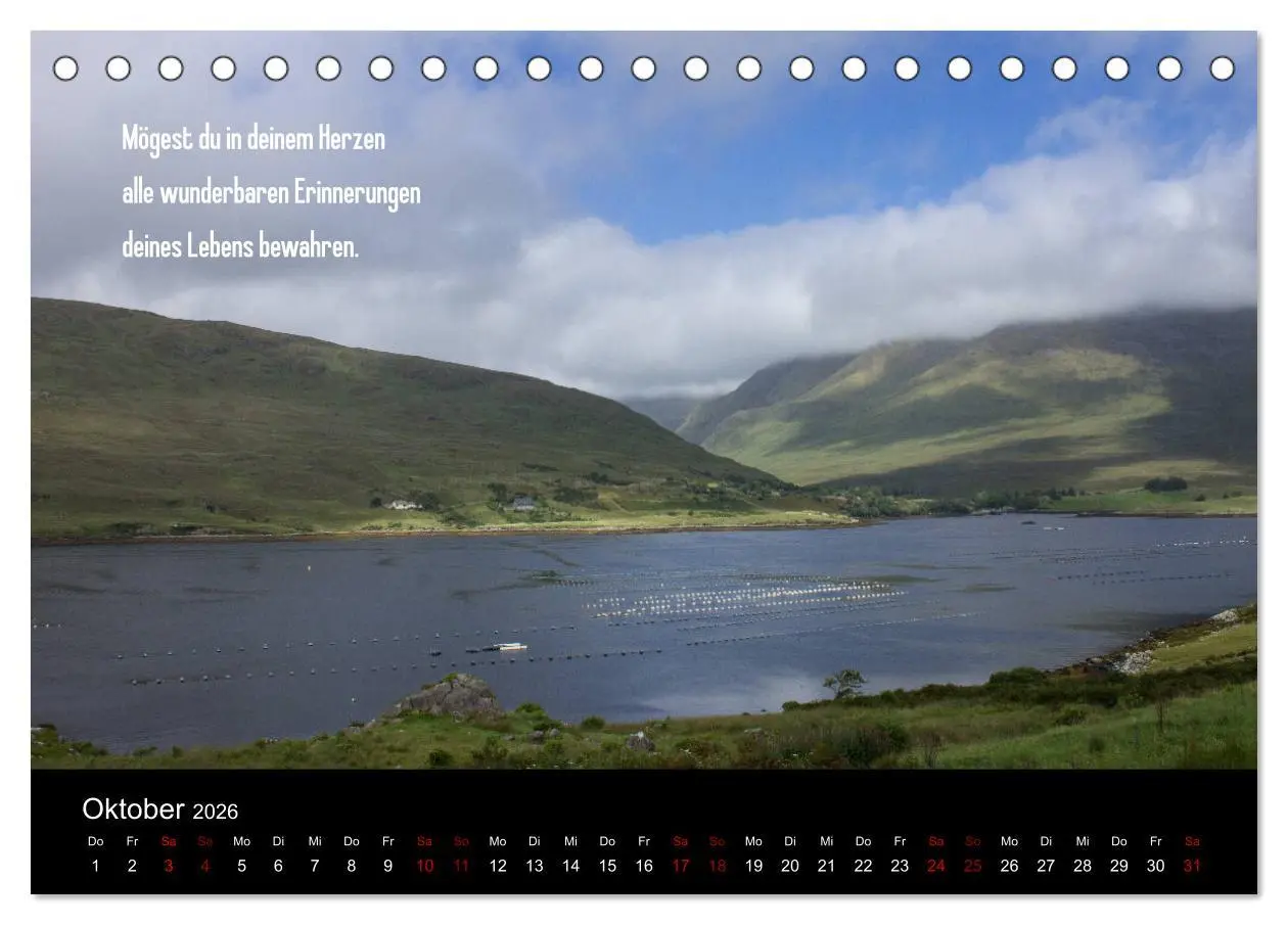 Bild: 9783457882672 | Irland - Irische Segenswünsche (Tischkalender 2026 DIN A5 quer),...