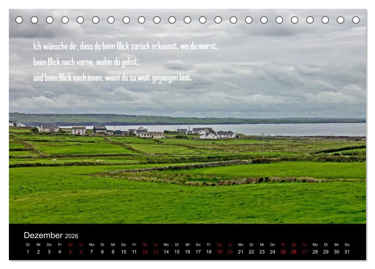Bild: 9783457882672 | Irland - Irische Segenswünsche (Tischkalender 2026 DIN A5 quer),...