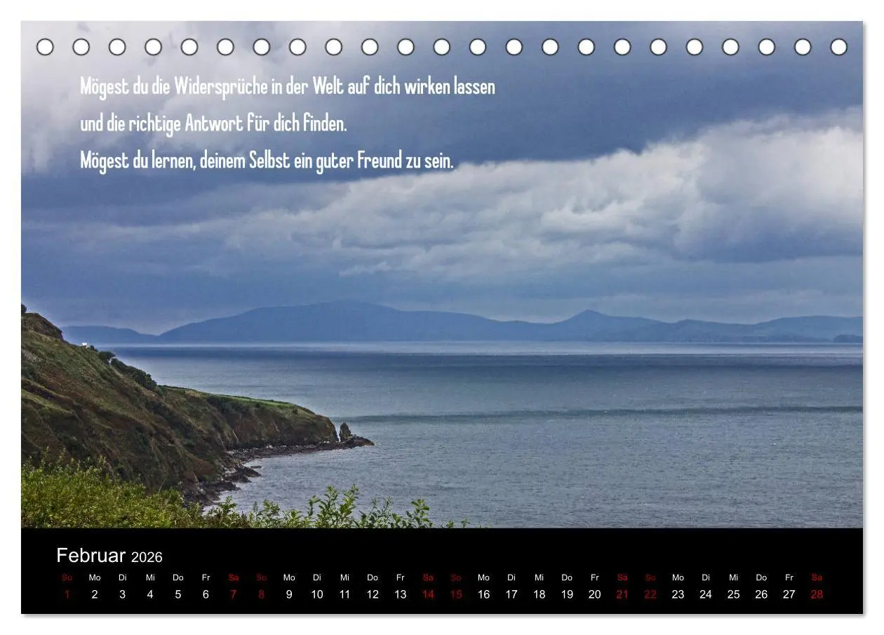 Bild: 9783457882672 | Irland - Irische Segenswünsche (Tischkalender 2026 DIN A5 quer),...