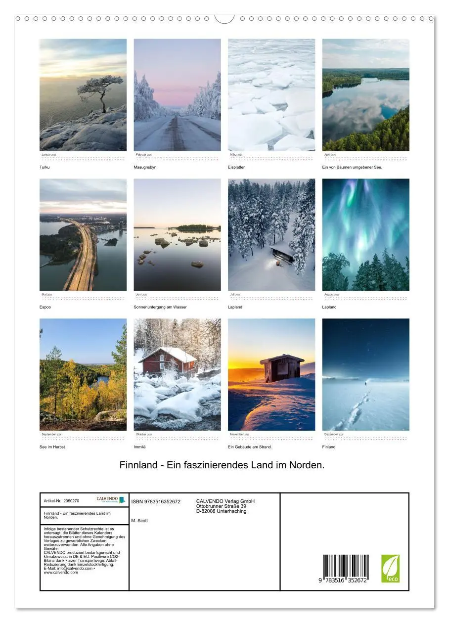 Bild: 9783516352672 | Finnland - Ein faszinierendes Land im Norden. (Wandkalender 2026...